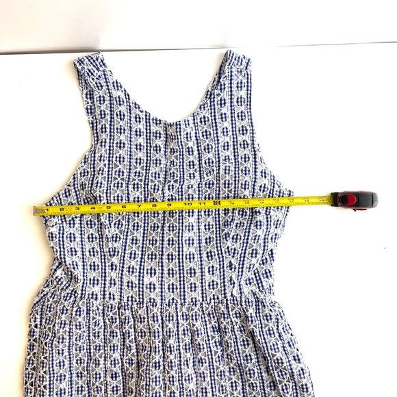 Asos Fit & Flare Summer Eyelet Dress with Gingham Circle Embroidery - Picture 4 of 10